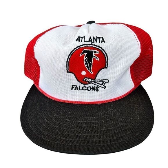 Vintage Atlanta Falcons Snapback Trucker Hat Red NFL Unisex Adult - Picture 1 of 5